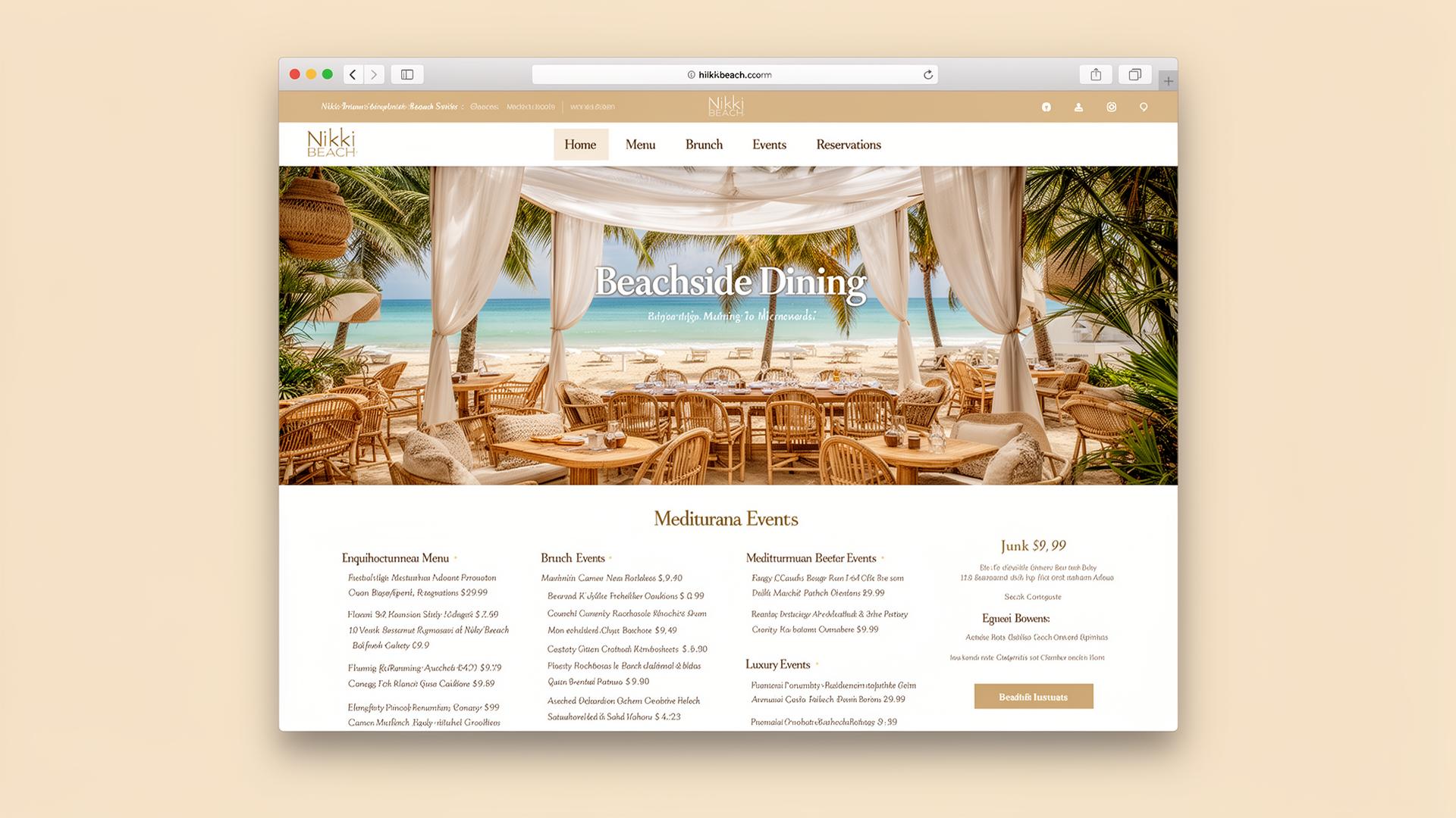 Restaurant marketing portfolio example 4 - Las Vegas restaurant website and branding